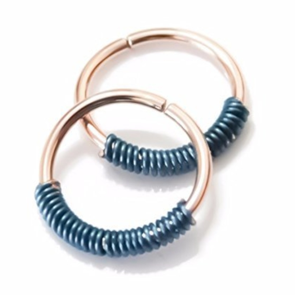 4 x set of 2 wire wrapped sleeper hoop earrings